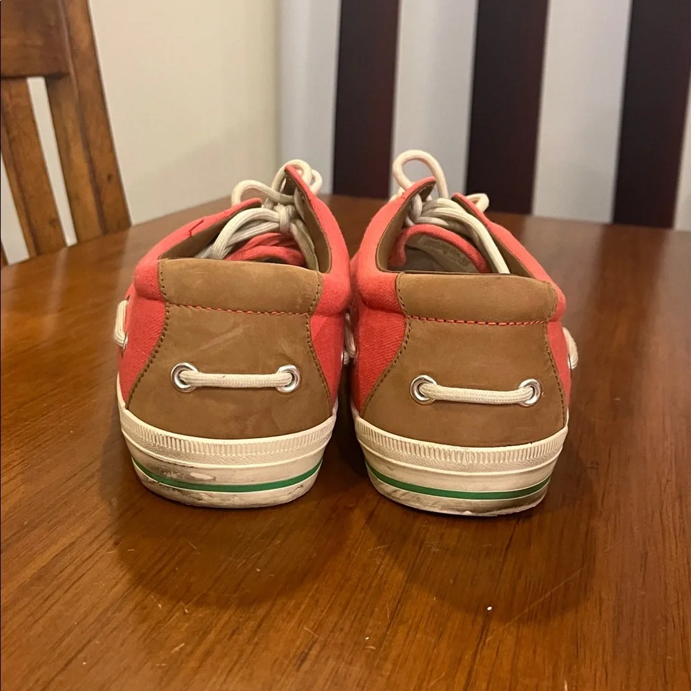 Polo Ralph Lauren Vance Side Lace Deck Boat Shoes Sneakers Pink Mens Size 11.5